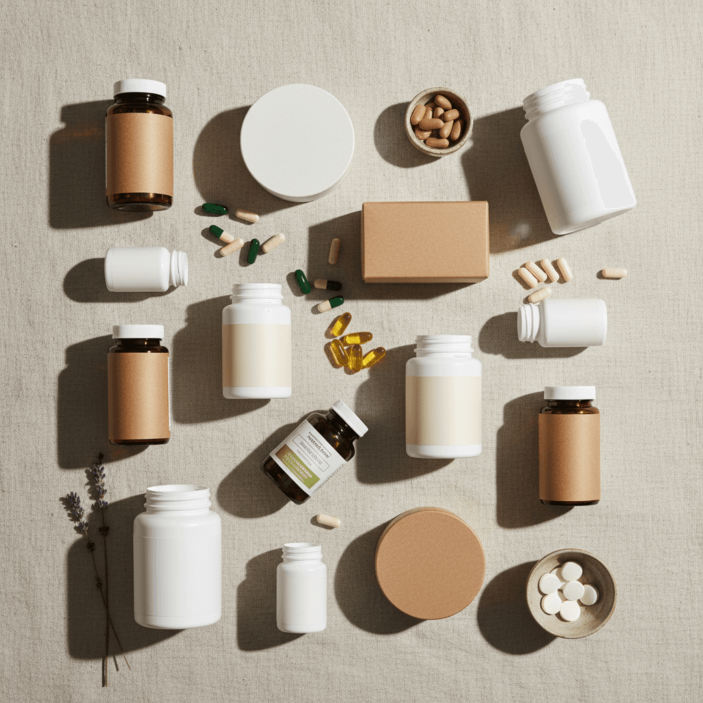 Quality vitamins and supplements selection