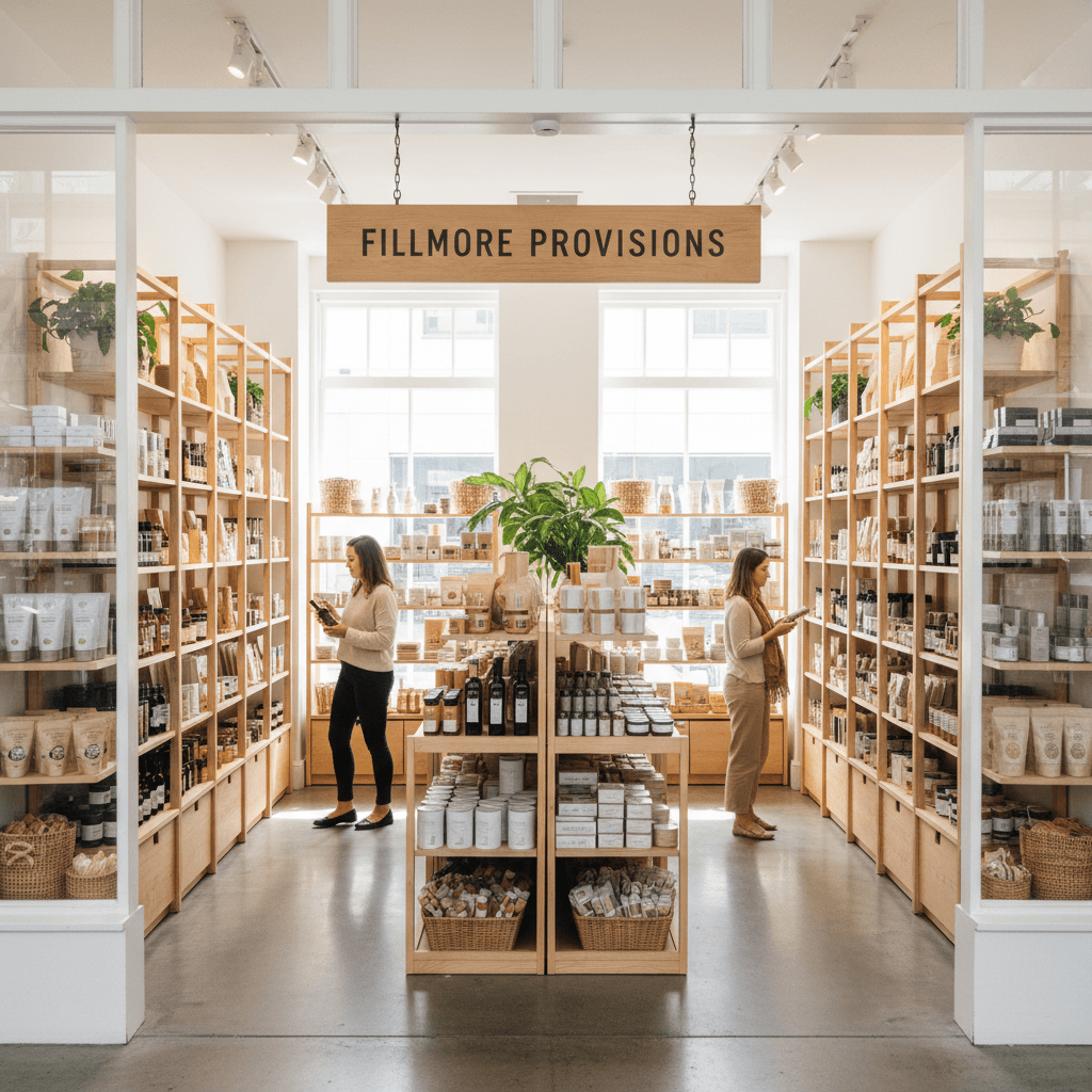 Alvin Health store interior showing organized product selection